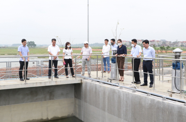 Đoàn giám sát HĐND tỉnh Bắc Giang khảo sát thực tế Trạm xử lý nước thải tập trung tại CCN Thanh Vân, huyện Hiệp Hòa